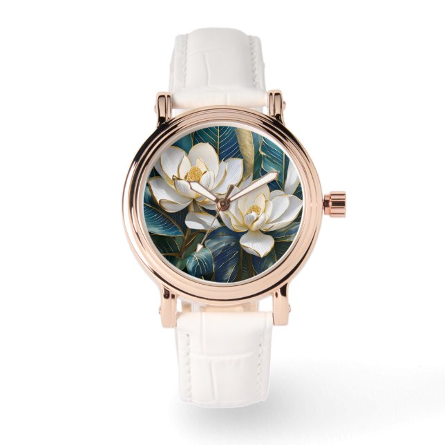 Södra Magnolia Art Armbandsur (Framsida)