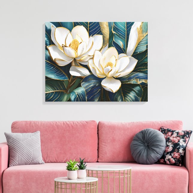 Södra Magnolia Art Canvastryck (Insitu (Vardagsrum))