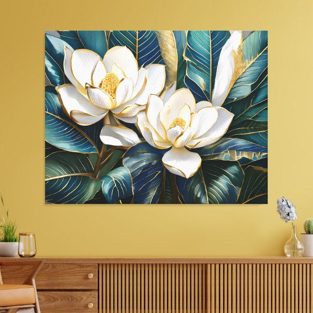 Södra Magnolia Art Canvastryck (Insitu (Vardagsrum))