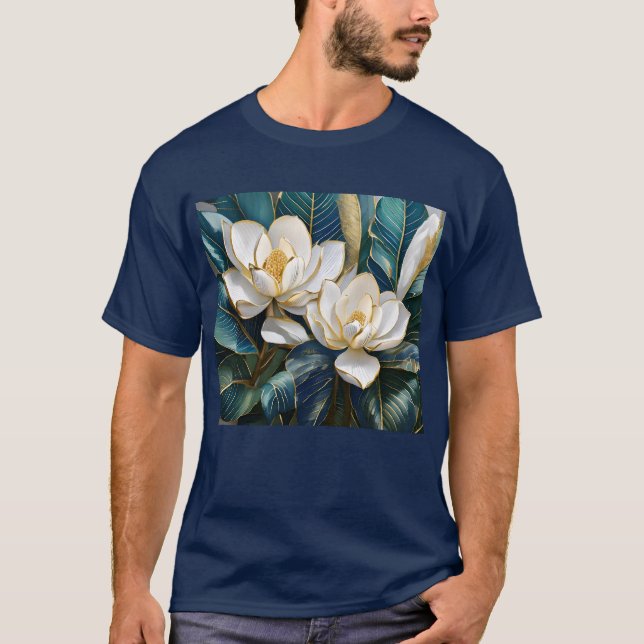 Södra Magnolia Art T Shirt (Framsida)