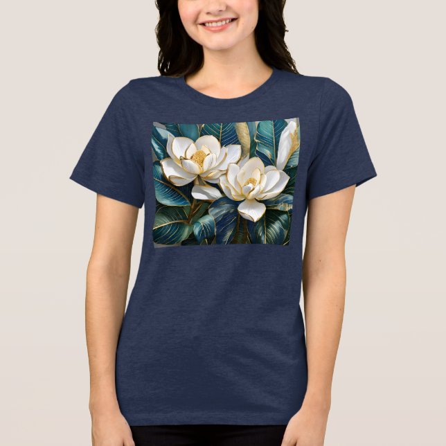 Södra Magnolia Art T Shirt (Framsida)