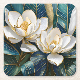 Södra Magnolia Art Underlägg Papper Kvadrat