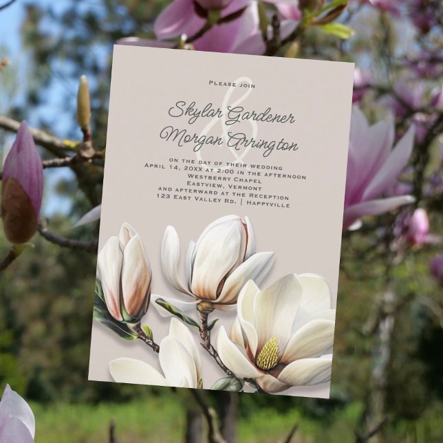 Södra Magnolia-Avslappnadens bröllopsinbjudan Inbjudningar (Skapare uppladdad)