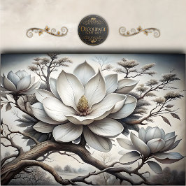 Södra Magnolia Blom Decoupage