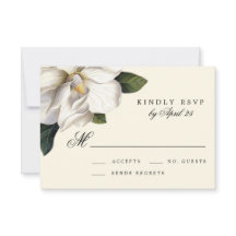 Södra Magnolia Botanias Bröllop OSA Card
