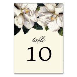 Södra Magnolia Botaniska Bröllop-Bord-kort Bordsnummer