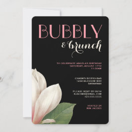 Södra Magnolia Bubly Brunch | Rosa Ivory Black Inbjudningar