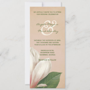 Södra Magnolia Flower Bröllop    motvikt Inbjudningar