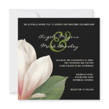 Södra Magnolia Flower Bröllop | Svart Elegant