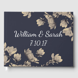 Södra Magnolias & Midnight Blue Couples Namn Gästböcker