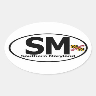 Södra Maryland Decal (uppsättning 4) Ovalt Klistermärke