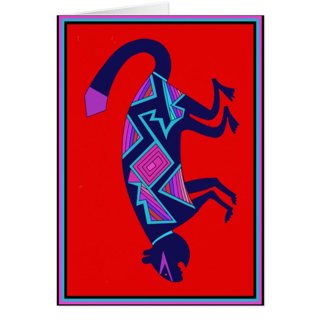 Södra Mimbres Cat Hälsningskort (Framsidan)