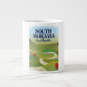södra möravien Tjeckien resaffisch Jumbo Mugg