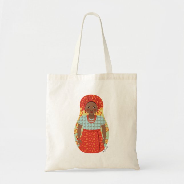 Södra nigerianska Matryoshka Bag Tygkasse (Framsidan)