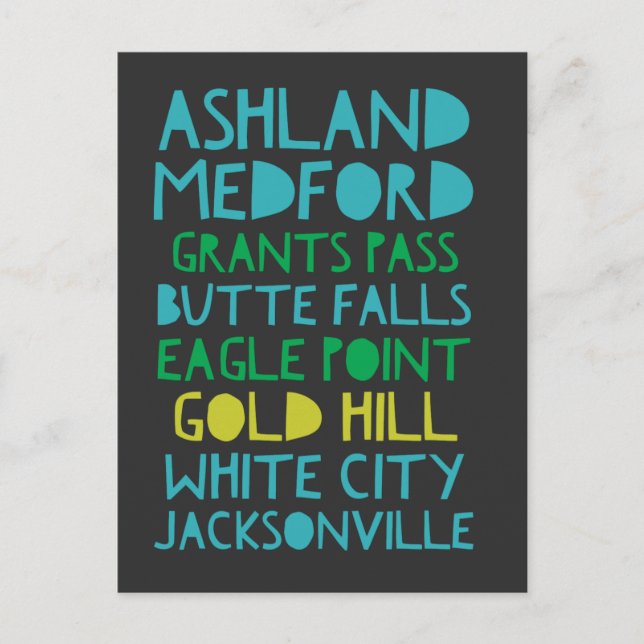 Södra Oregon Vykort (Framsida)