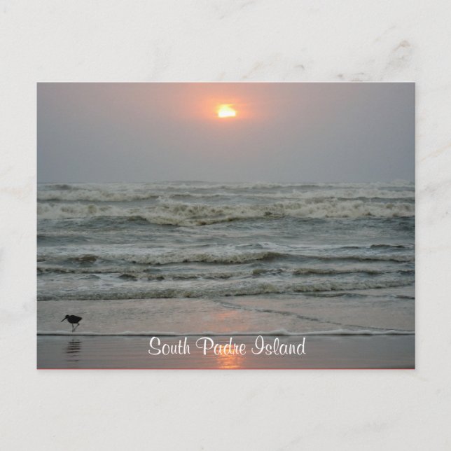 Södra Padre Island Texas Sunrise-postkort Vykort (Framsida)