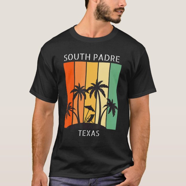 Södra Padre Island TX Texas Island Souvenir 2 T Shirt (Framsida)