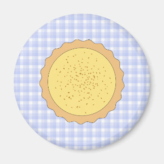 Södra Paj. Gult Tart, med Blue Gingham. Magnet