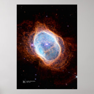 Södra Ring Nebula, NGC 3132 (James Webb/JWST) Poster