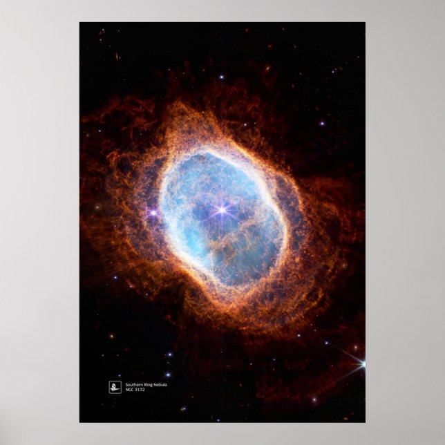 Södra Ring Nebula, NGC 3132 (James Webb/JWST) Poster (Framsidan)
