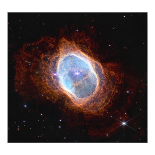 Södra Ring Nebula Space James Webb Telescope Fototryck (Framsidan)