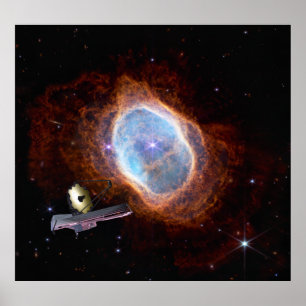 Södra Ring Nebula Space James Webb Telescope Poster