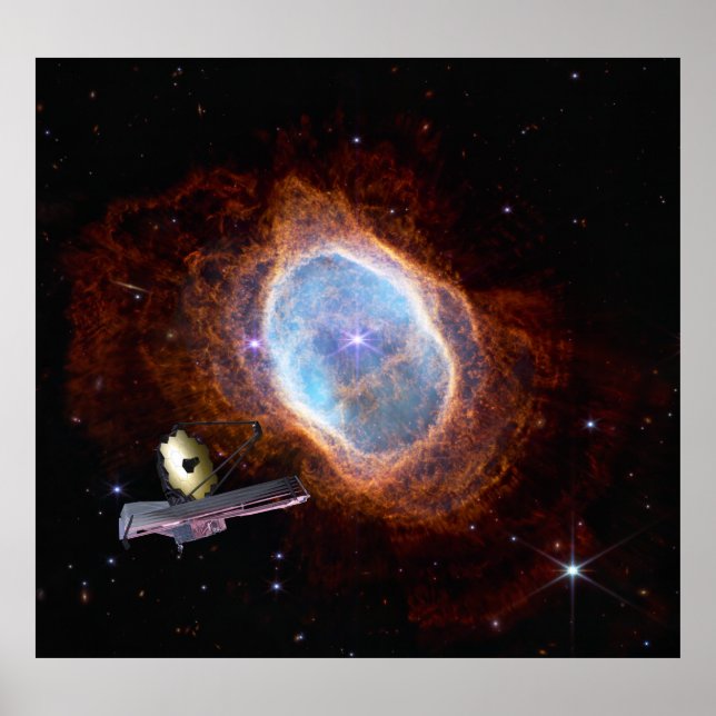 Södra Ring Nebula Space James Webb Telescope Poster (Framsidan)