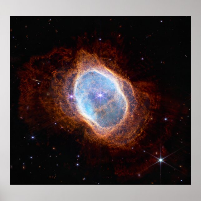 Södra Ring Nebula Space James Webb Telescope Poster (Framsidan)