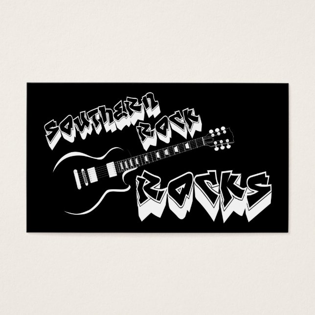 Södra rock musik visitkort (Framsidan)