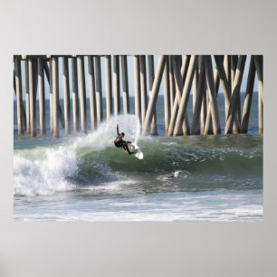 Södra sidan av Huntiungton Beach Pier Poster
