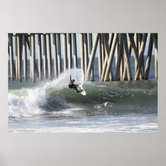 Södra sidan av Huntiungton Beach Pier Poster