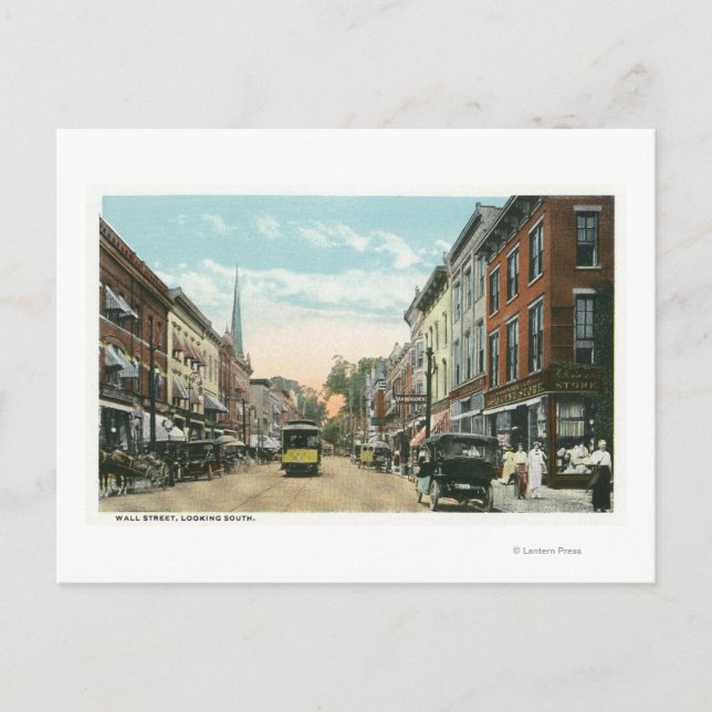 Södra sidan av Wall street Vykort (Framsida)