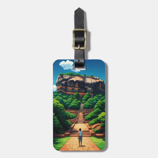 Södra Sigiriya Sten Fortress Sri Lanka Bagagebricka (Vertikal Framsida)