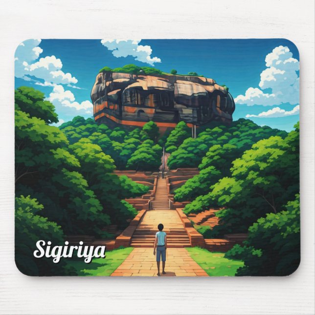 Södra Sigiriya Sten Fortress Sri Lanka Musmatta (Framsidan)