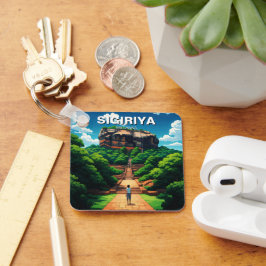 Södra Sigiriya Sten Fortress Sri Lanka Nyckelring