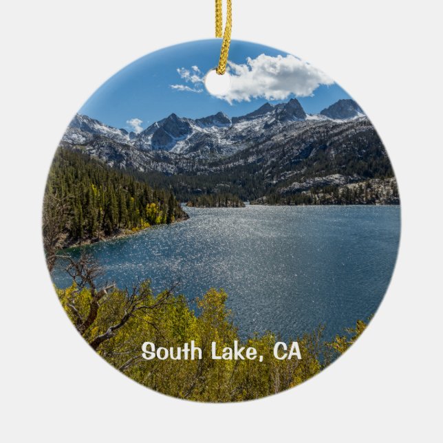 Södra Sjö, Sierra Nevada Mts, Kalifornien Julgransprydnad Keramik (Framsidan)