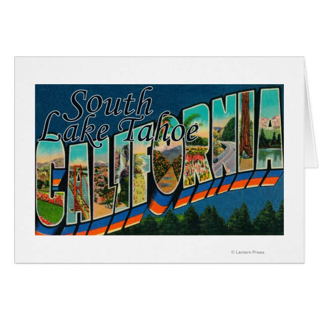 Södra Sjö Tahoe, Kalifornien Hälsningskort (Framsidan Horizontal)