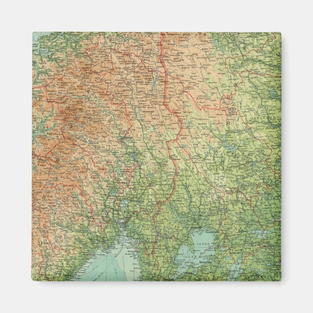 Södra Skandinavien och Danmark Magnet (Framsidan)