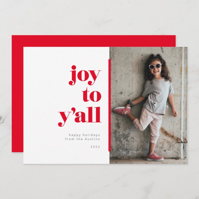 Södra söthet glädje för er alla Foto Julkort (Fram/baksida)