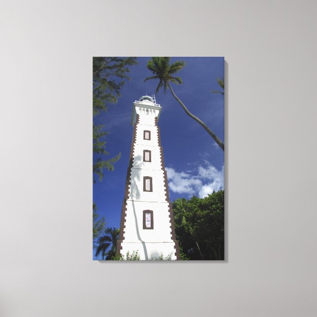 Södra Stilla havet, Fransk Polynesien, Tahiti. Ven Canvastryck (Framsida)