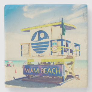 Södra strand för livräddaretorn , Miami, Fl Stenunderlägg