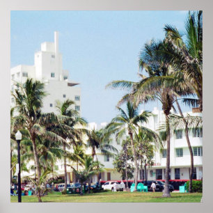 Södra strand Miami, havdrev Poster
