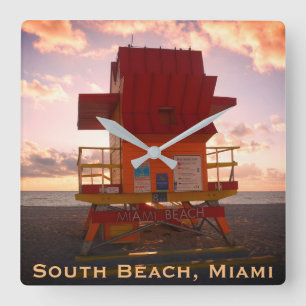 Södra stranden, Miami Lifeguard stand (Ocean Räddi Fyrkantig Klocka