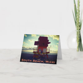 Södra stranden, Miami Lifeguard stand (Ocean Räddi Tack Kort
