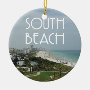 Södra strandMiami Florida foto Julgransprydnad Keramik