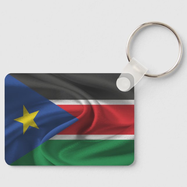 Södra Sudan-Flagga nyckelkedja Nyckelring (Framsida)