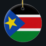 Södra Sudan Julgransprydnad Keramik<br><div class="desc">Flagga av södra Sudan.</div>