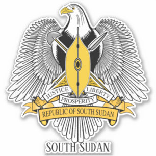 Södra Sudans nationella Jacka av Arm Patriotic Klistermärken