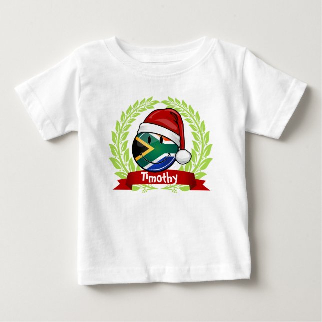 Södra Sydafrikanska Flagga jul Stil Tee Shirt (Framsida)