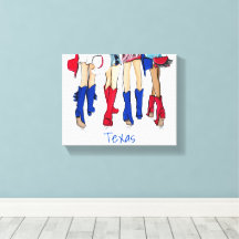 Södra Texas Mode Cowboy Boots Blue Anpassningsbar